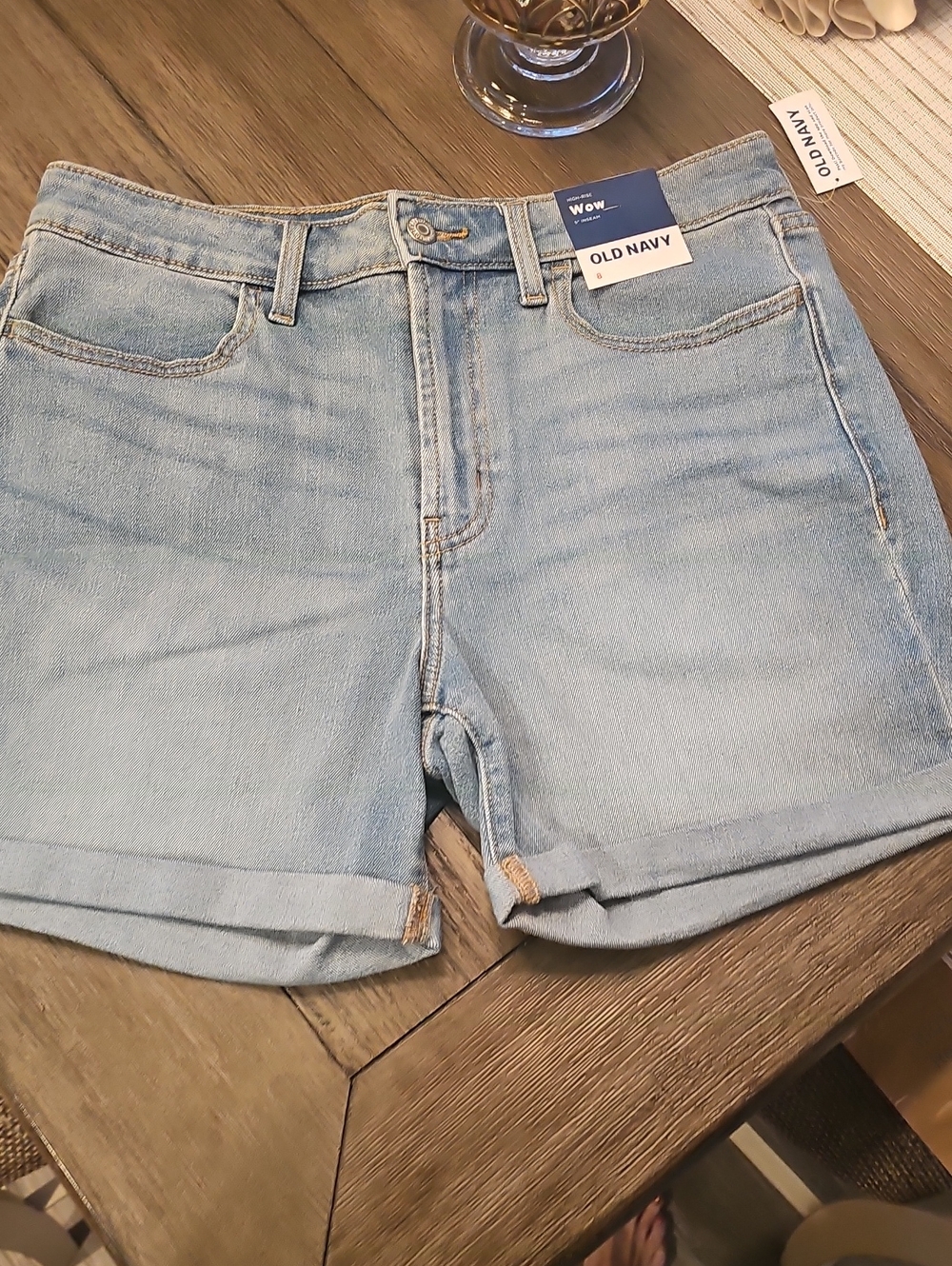 Old Navy Light Wash Denim High-Rise Jean Shorts